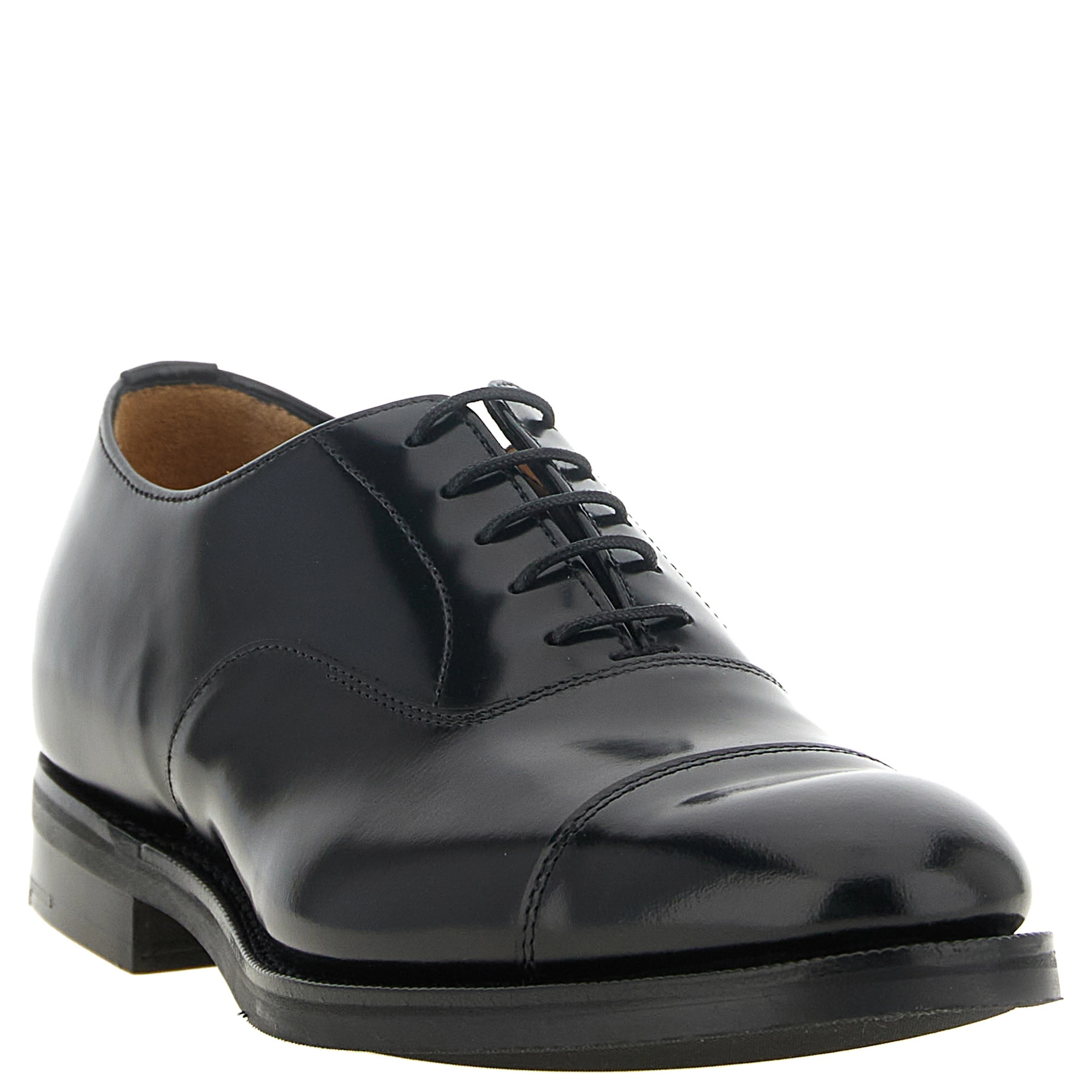 Black Calfskin Oxfords And Derbies