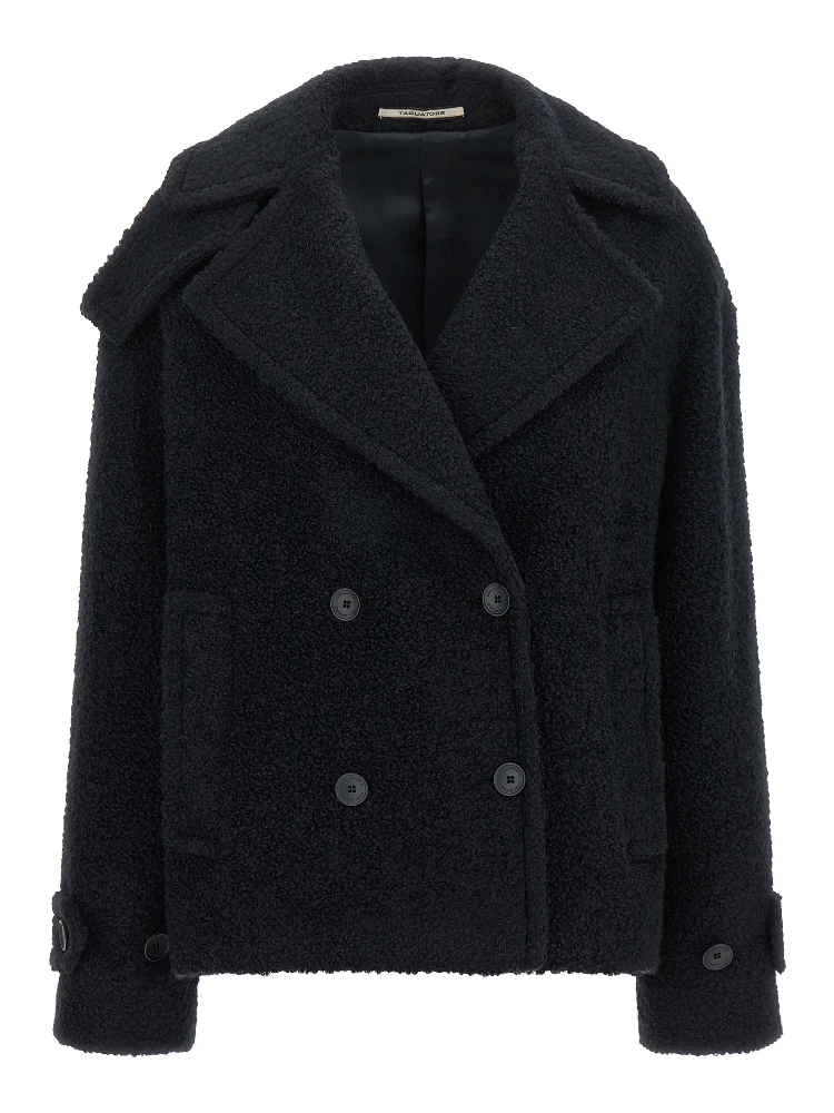 Blue Alpaca Leather Coat