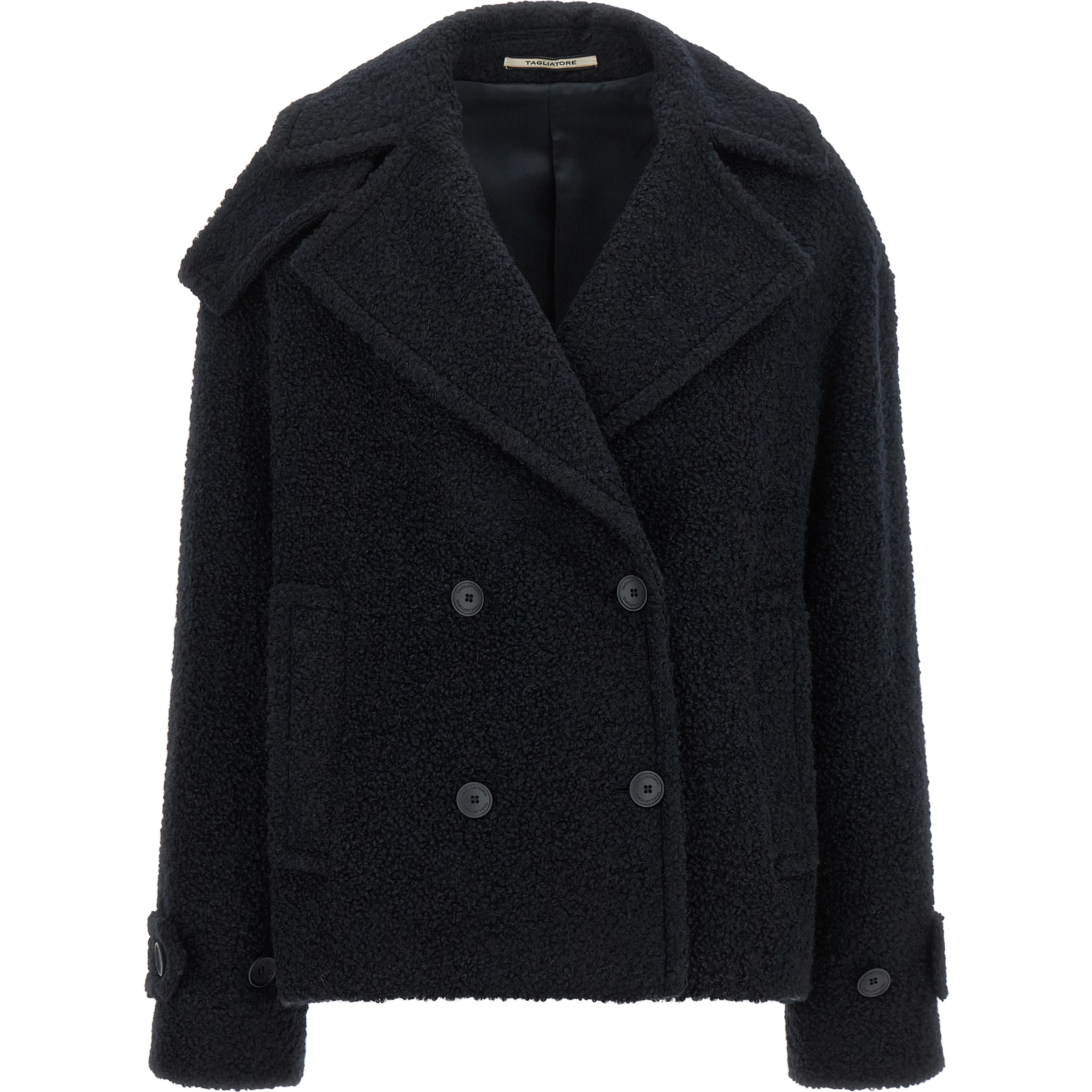 Blue Alpaca Leather Coat