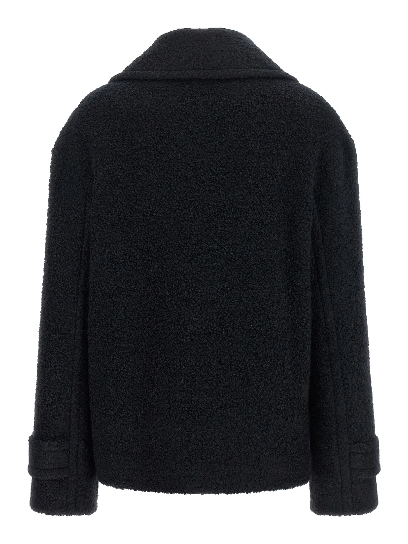 Blue Alpaca Leather Coat