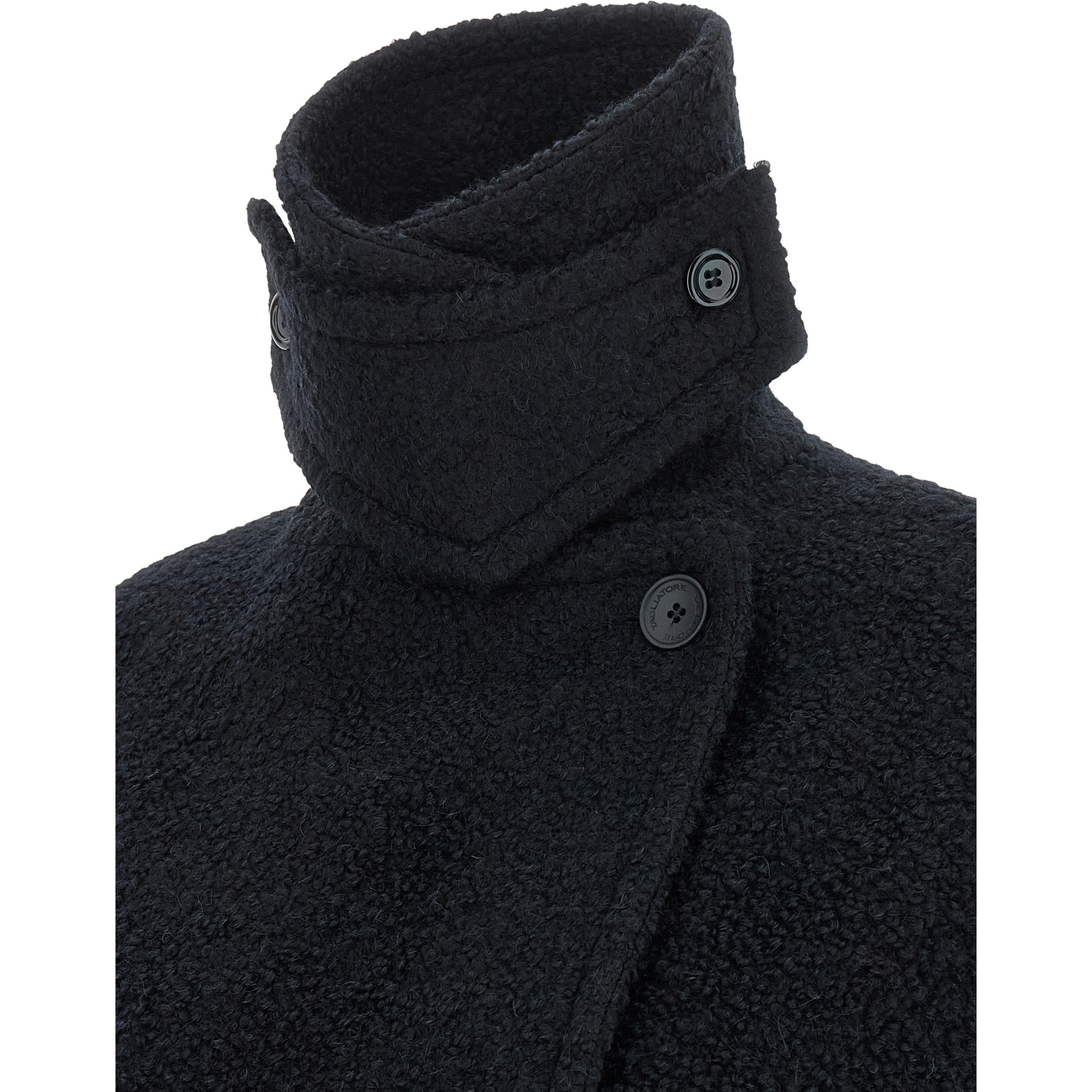 Blue Alpaca Leather Coat