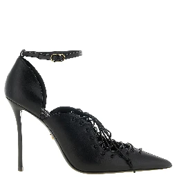 Black Calfskin High Heel Pumps