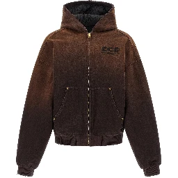 Brown Cotton Shell Jacket