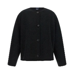 Black Wool Full-Length Jacket