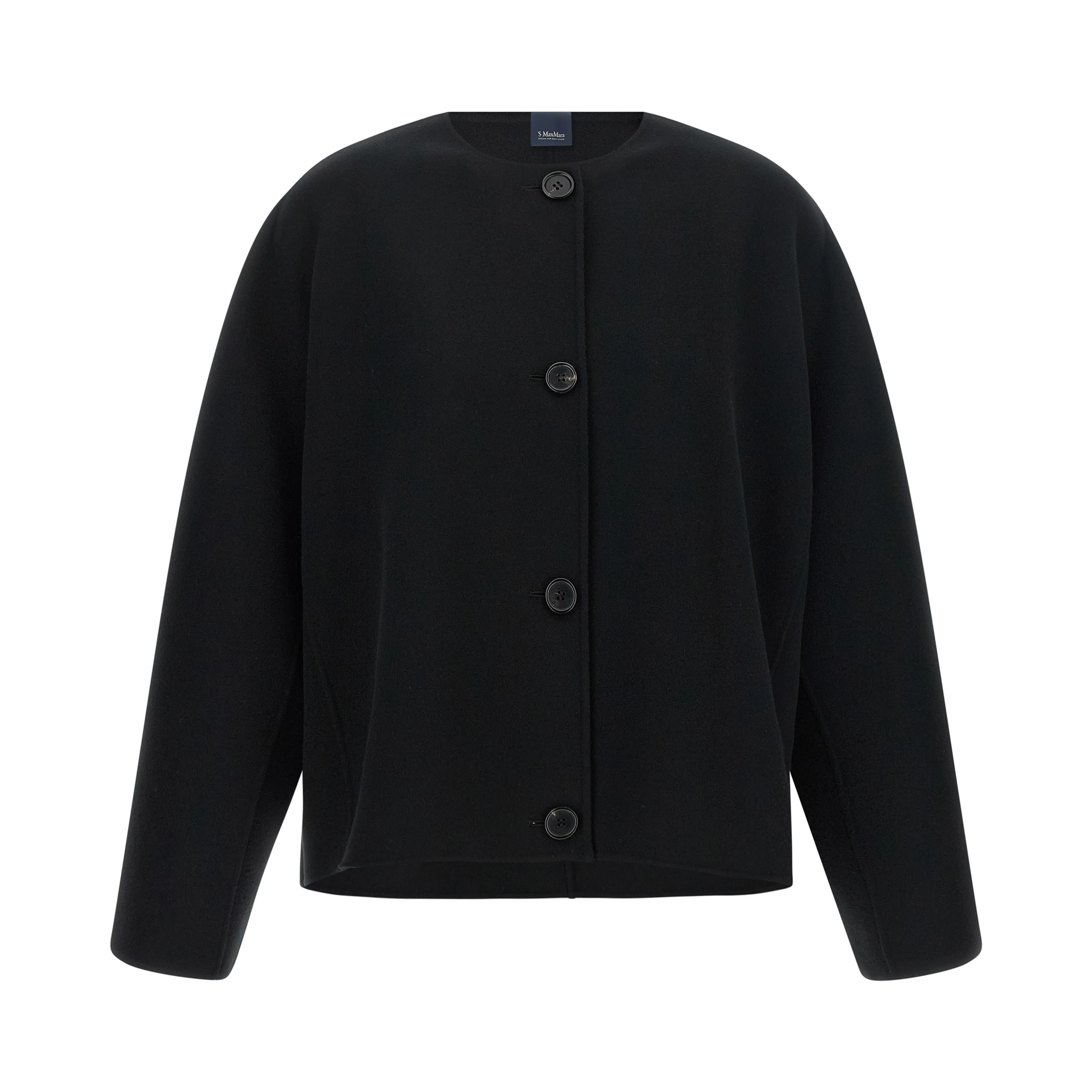 Black Wool Full-Length Jacket