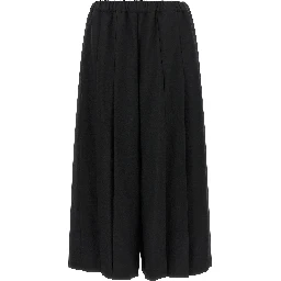 Black Wool Casual Pants
