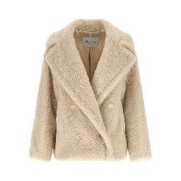 White Alpaca Leather Coat
