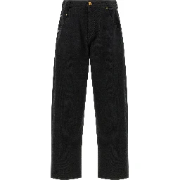 Black Cotton Relaxed Fit Jeans