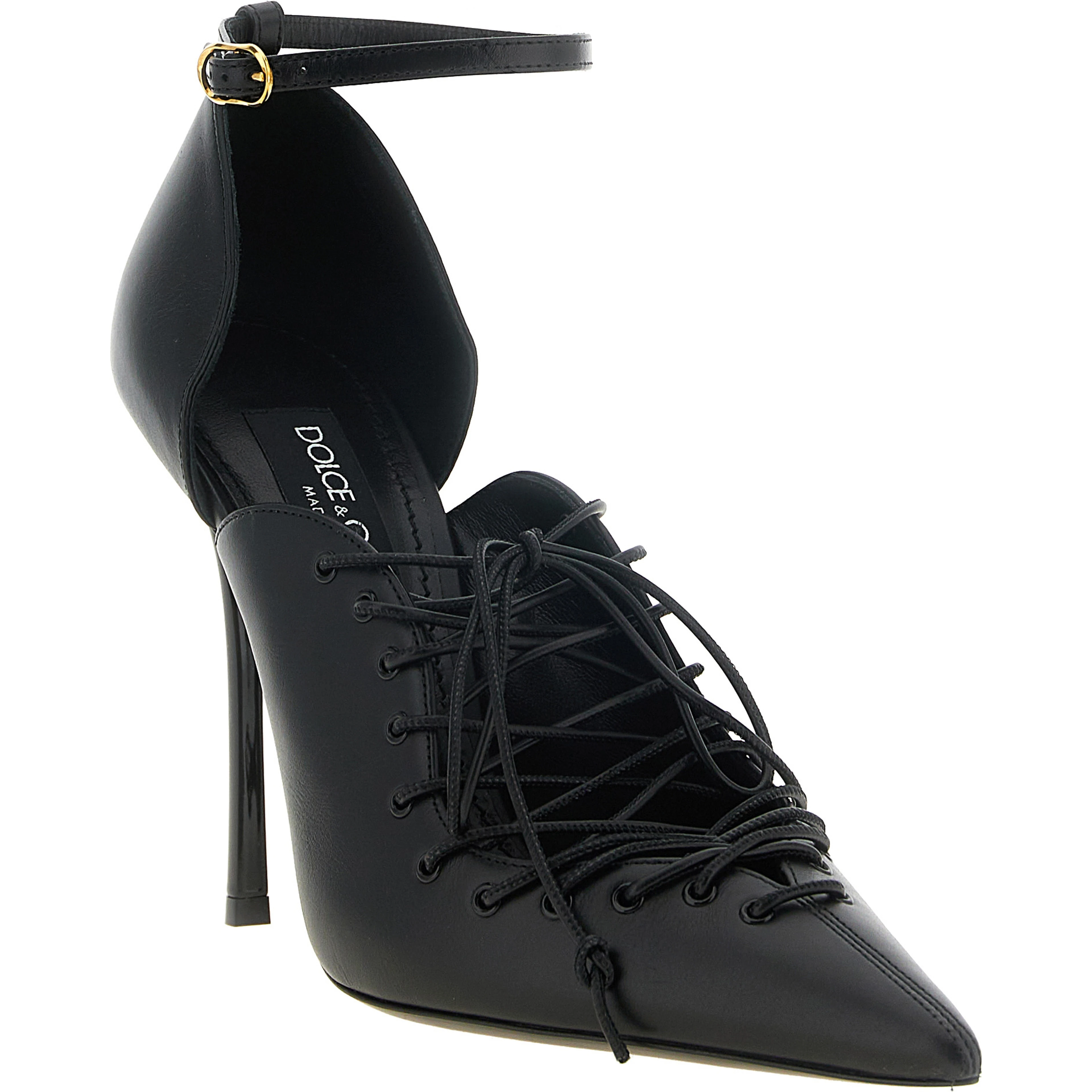 Black Calfskin High Heel Pumps