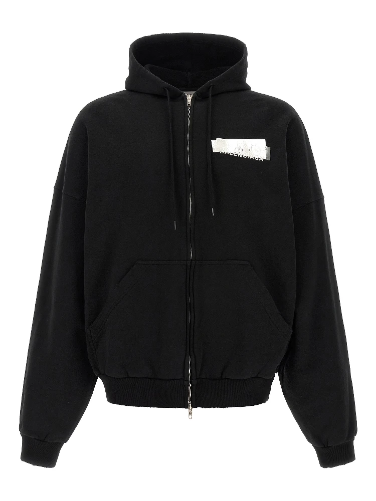 Black Cotton Sweatshirt