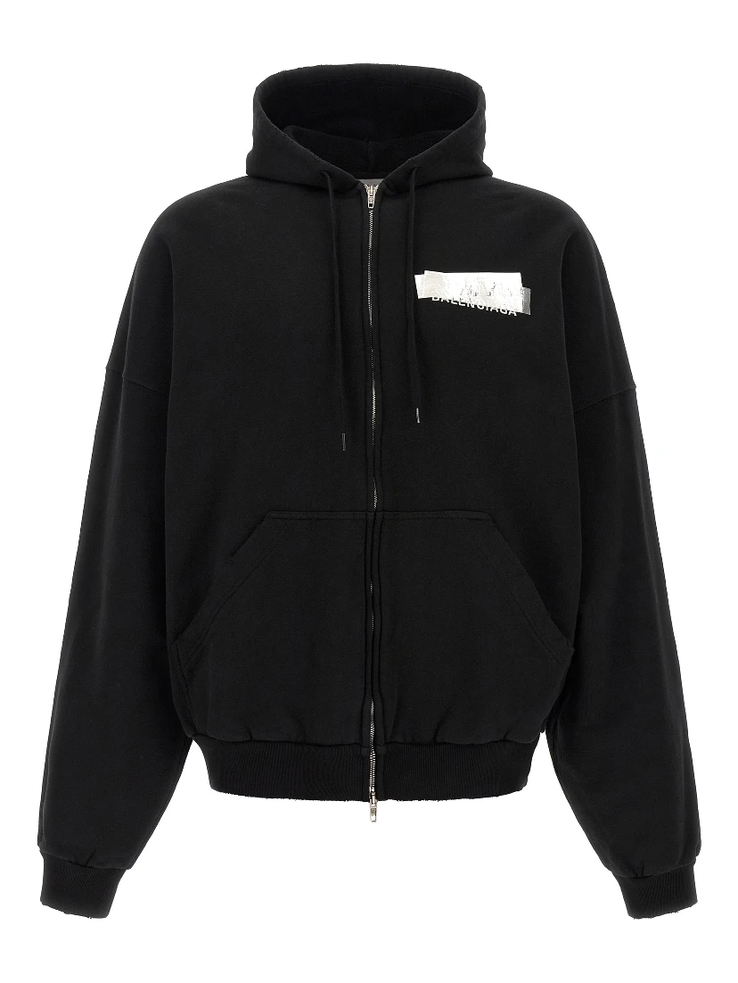Black Cotton Sweatshirt