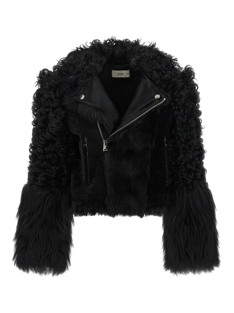 Black Lamb Leather Biker Jacket