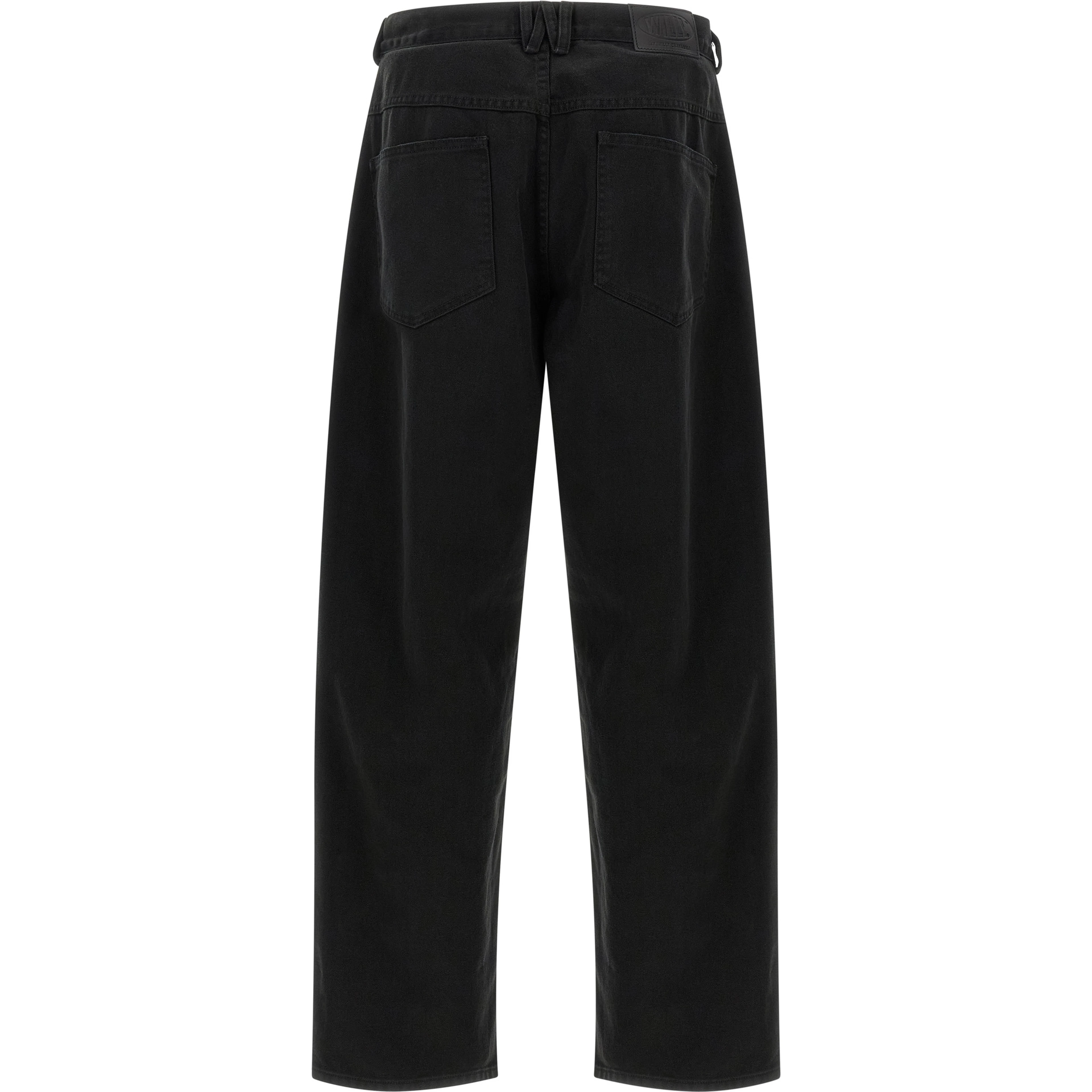 Black Cotton Relaxed Fit Jeans