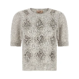 Gray Marabou Cardigan
