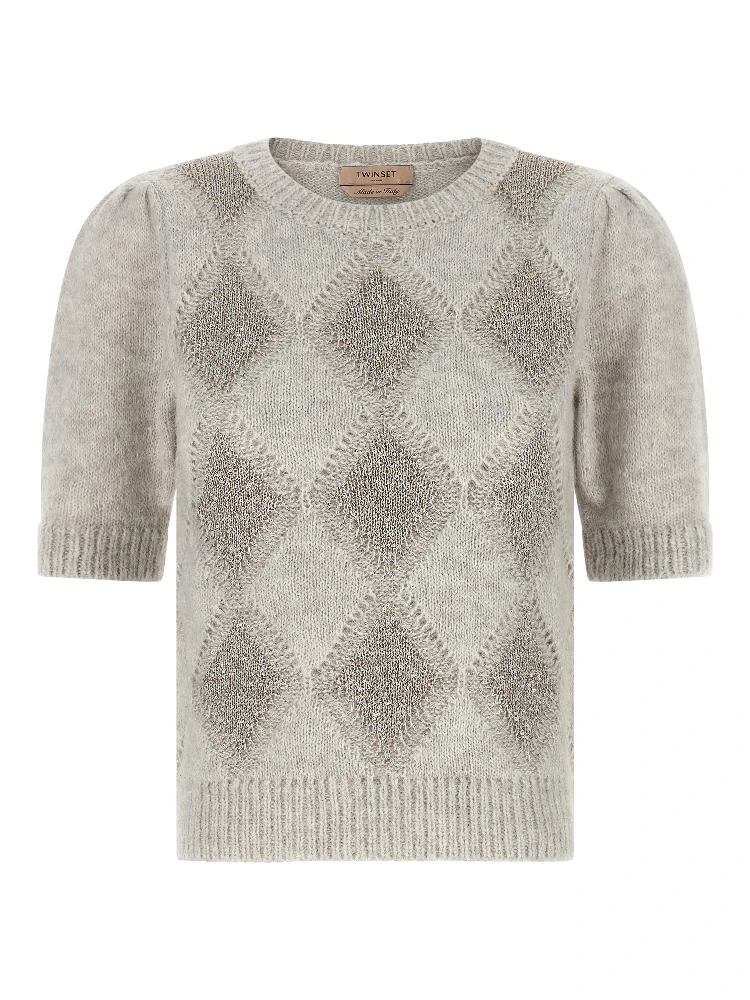 Gray Marabou Cardigan