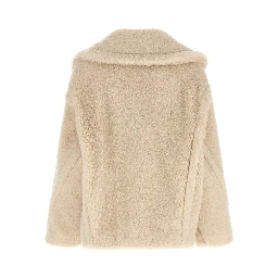 White Alpaca Leather Coat
