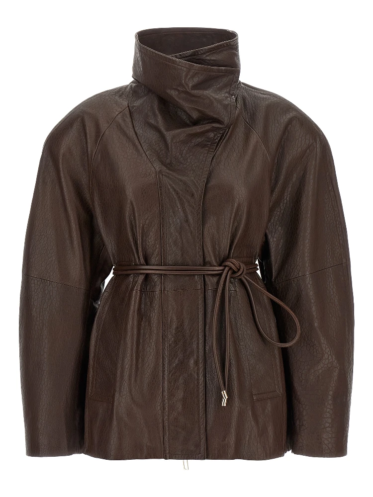 Brown Lamb Leather Leather Jacket