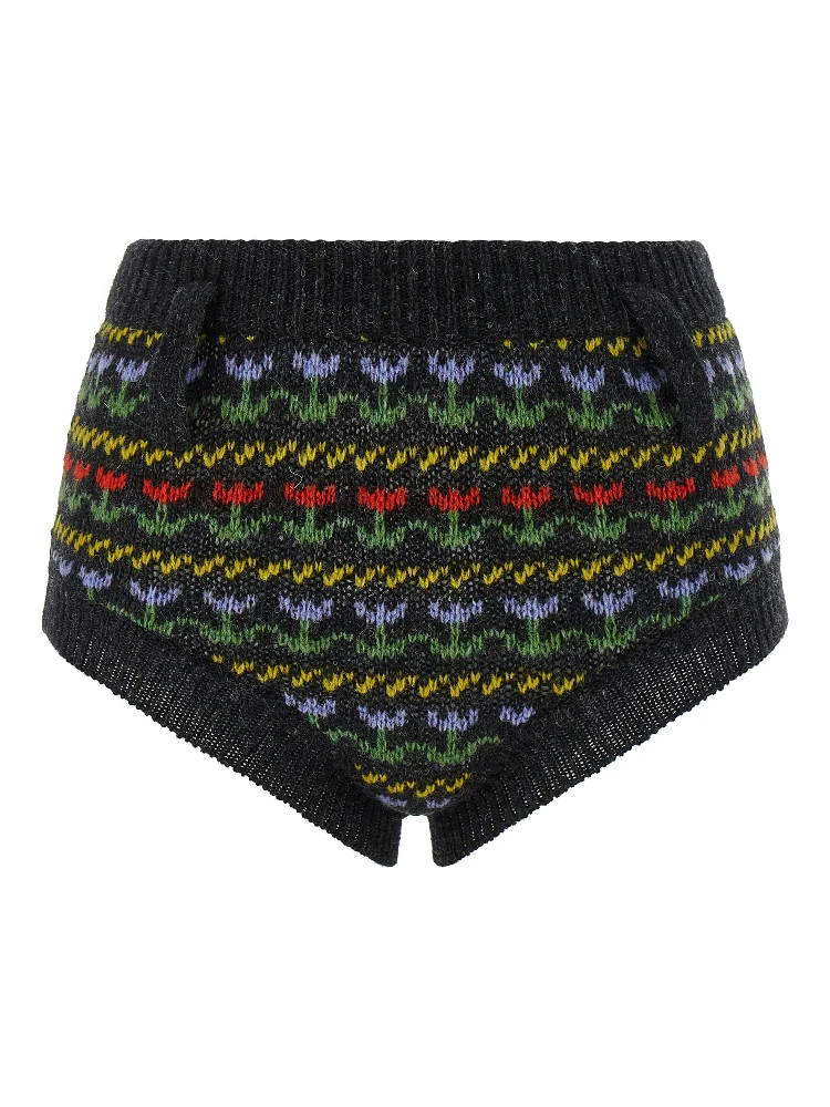 Gray Virgin Wool Bermuda Shorts