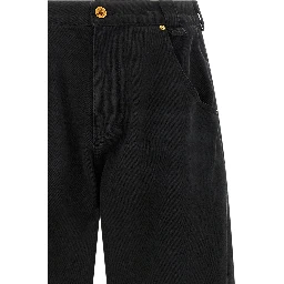 Black Cotton Relaxed Fit Jeans