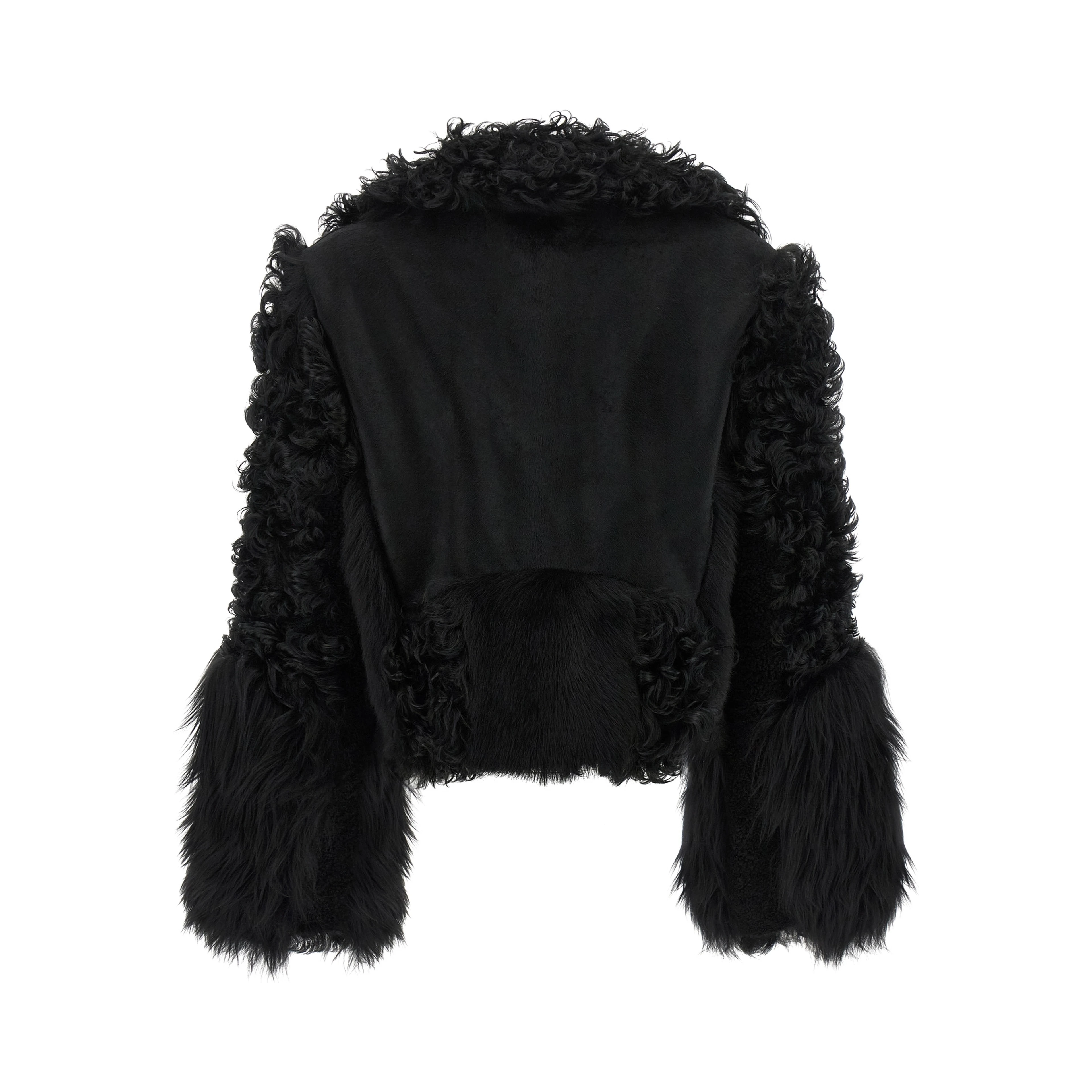 Black Lamb Leather Biker Jacket
