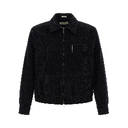 Black Cotton Full-Length Jacket