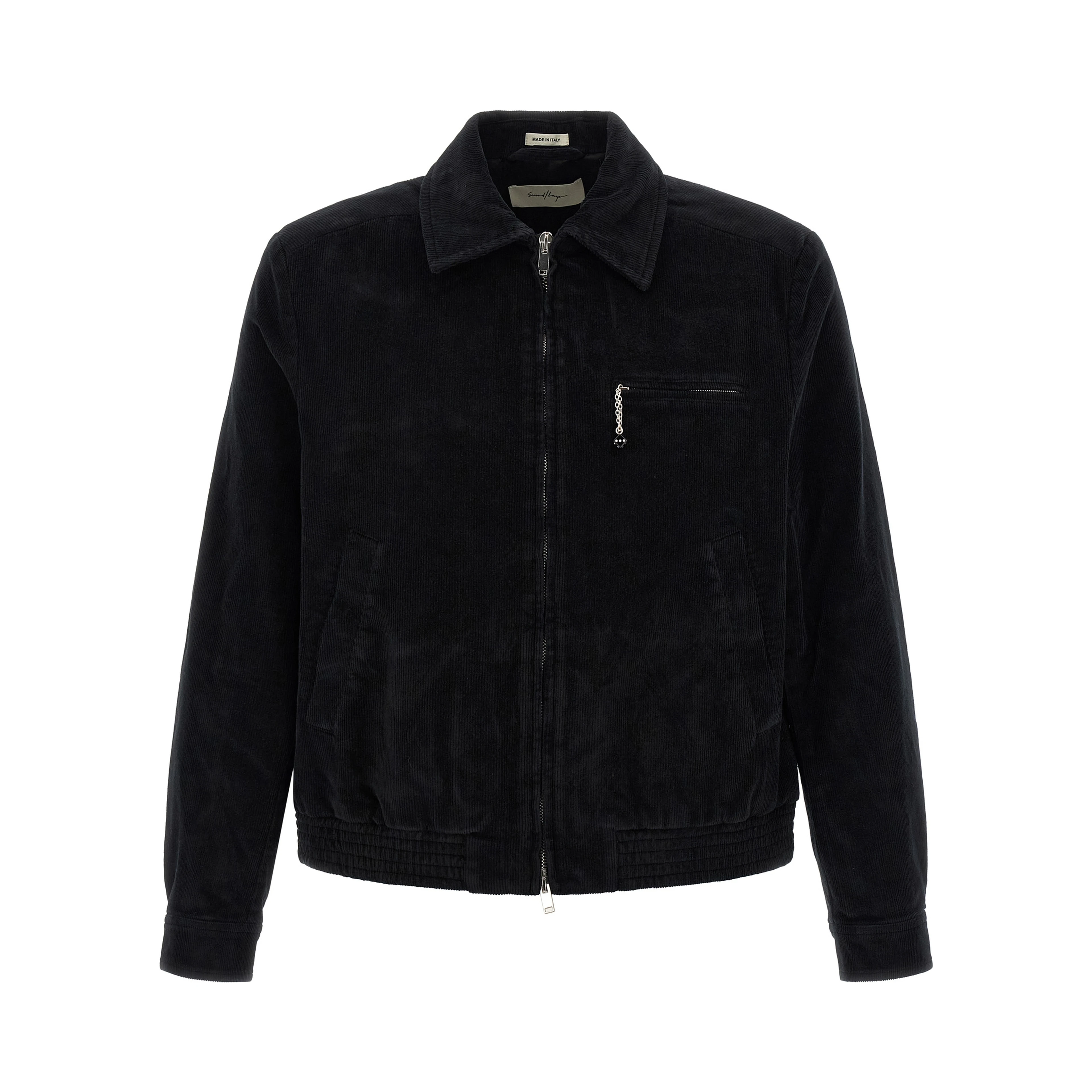Black Cotton Full-Length Jacket