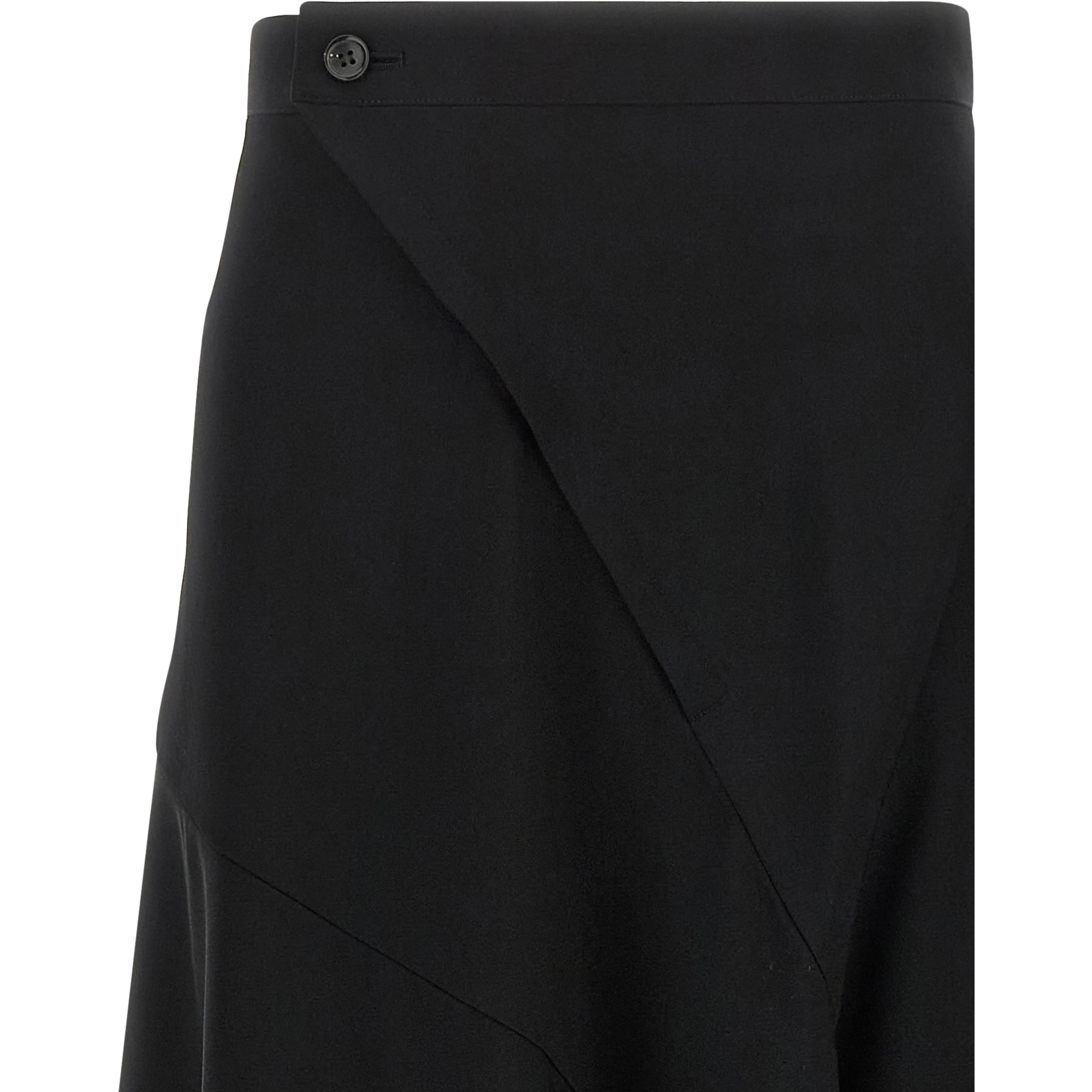 Black Wool Flared Pants