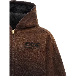 Brown Cotton Shell Jacket
