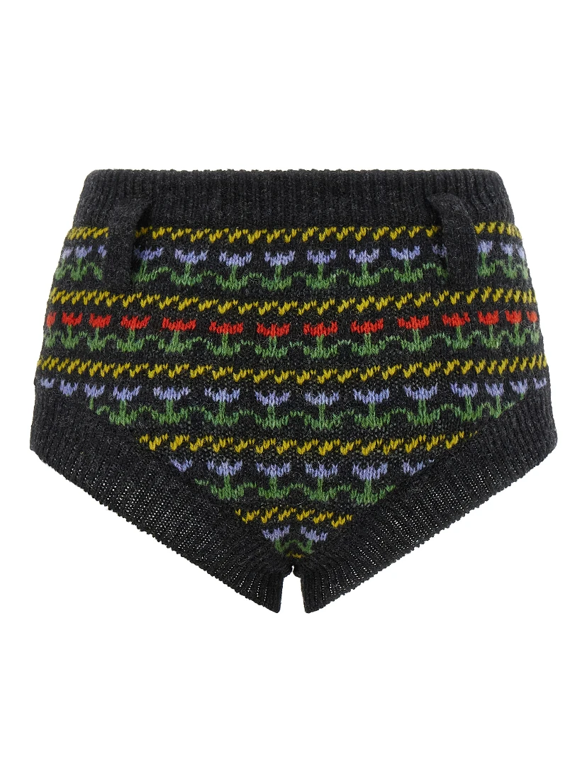 Gray Virgin Wool Bermuda Shorts