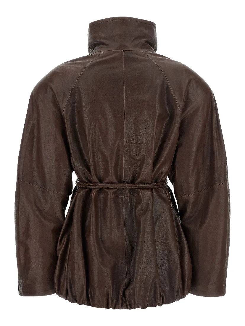 Brown Lamb Leather Leather Jacket