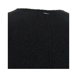 Black Wool Full-Length Jacket