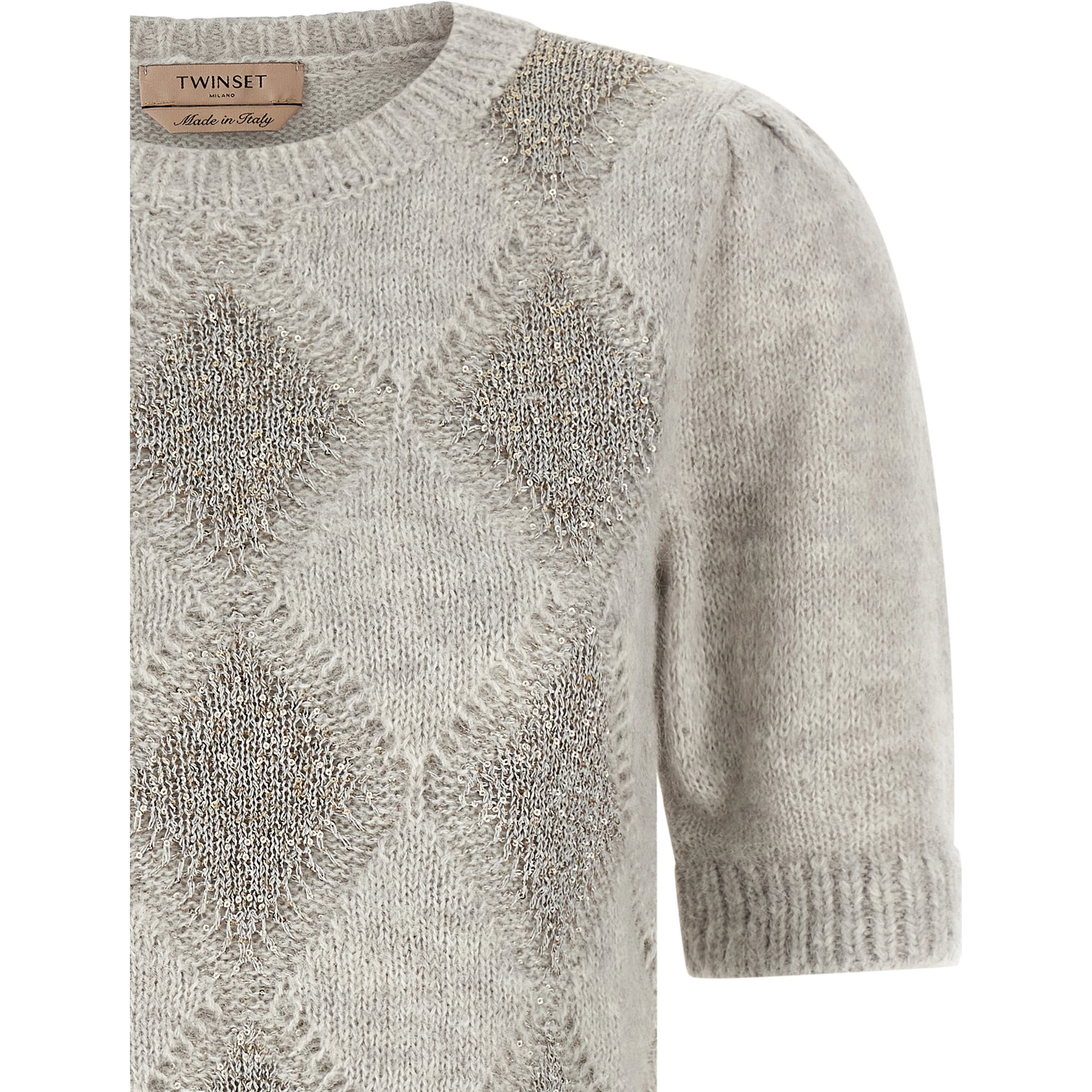 Gray Marabou Cardigan
