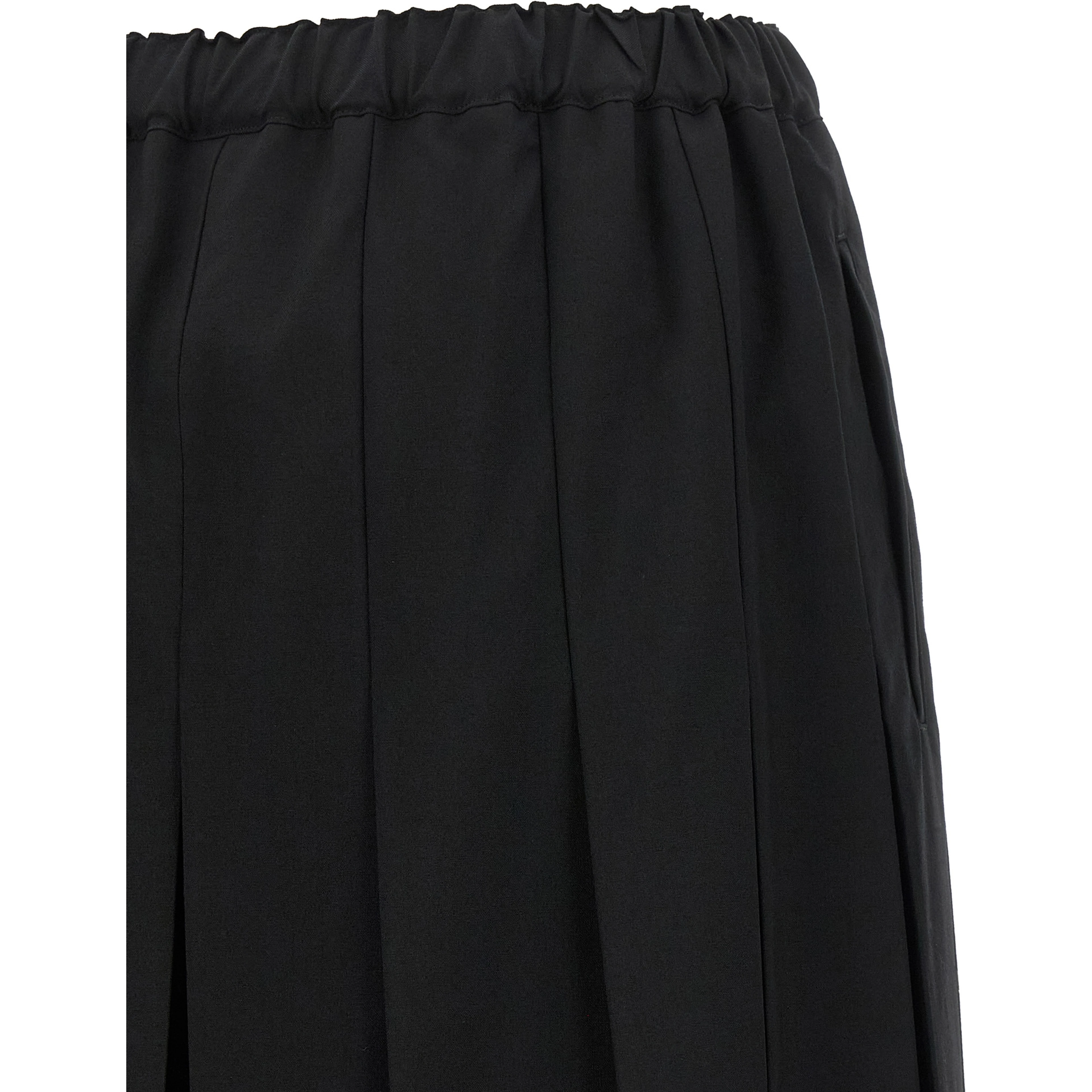 Black Wool Casual Pants