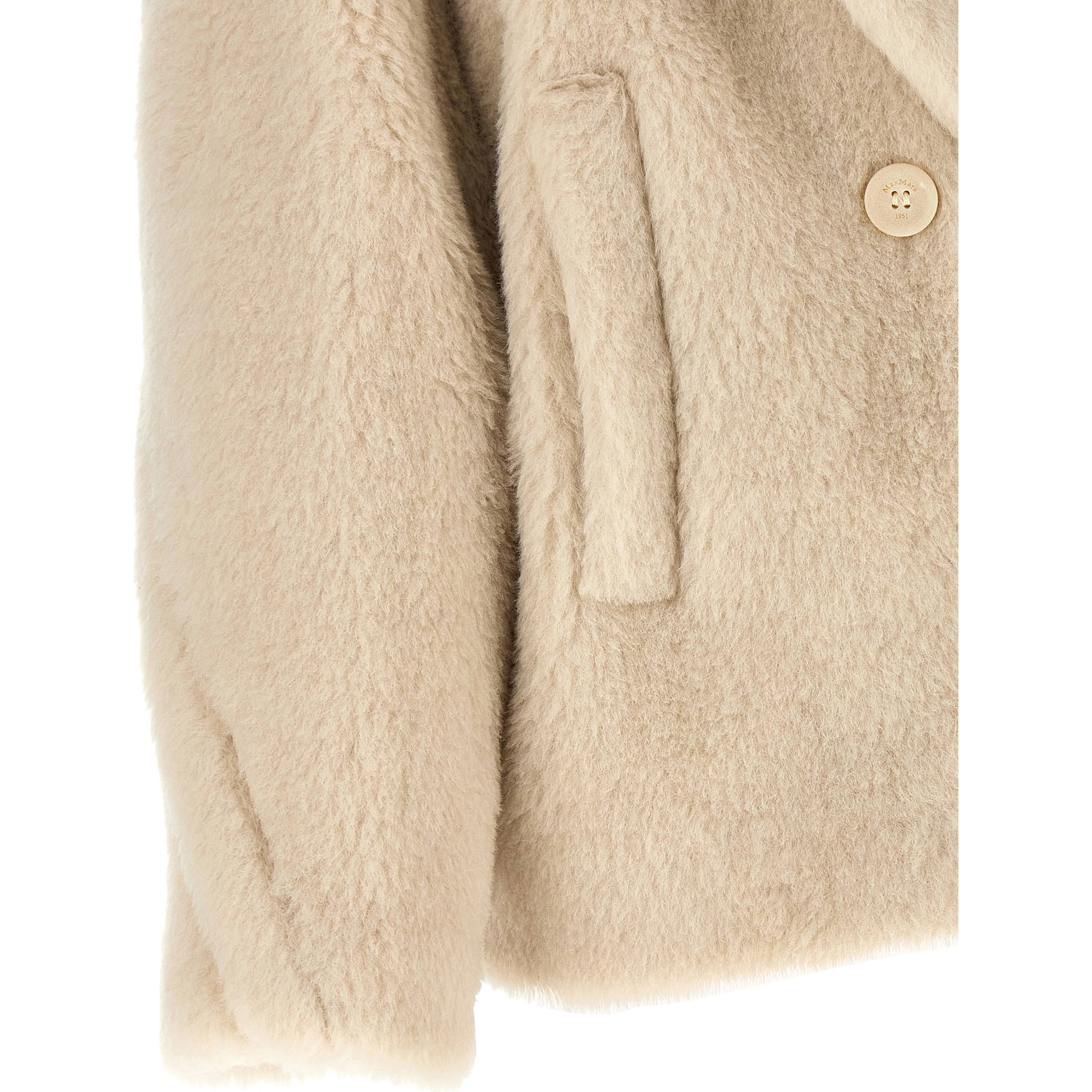 White Alpaca Leather Coat