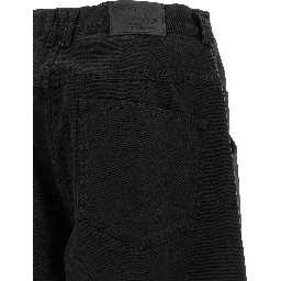 Black Cotton Relaxed Fit Jeans