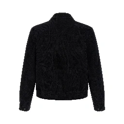 Black Cotton Full-Length Jacket