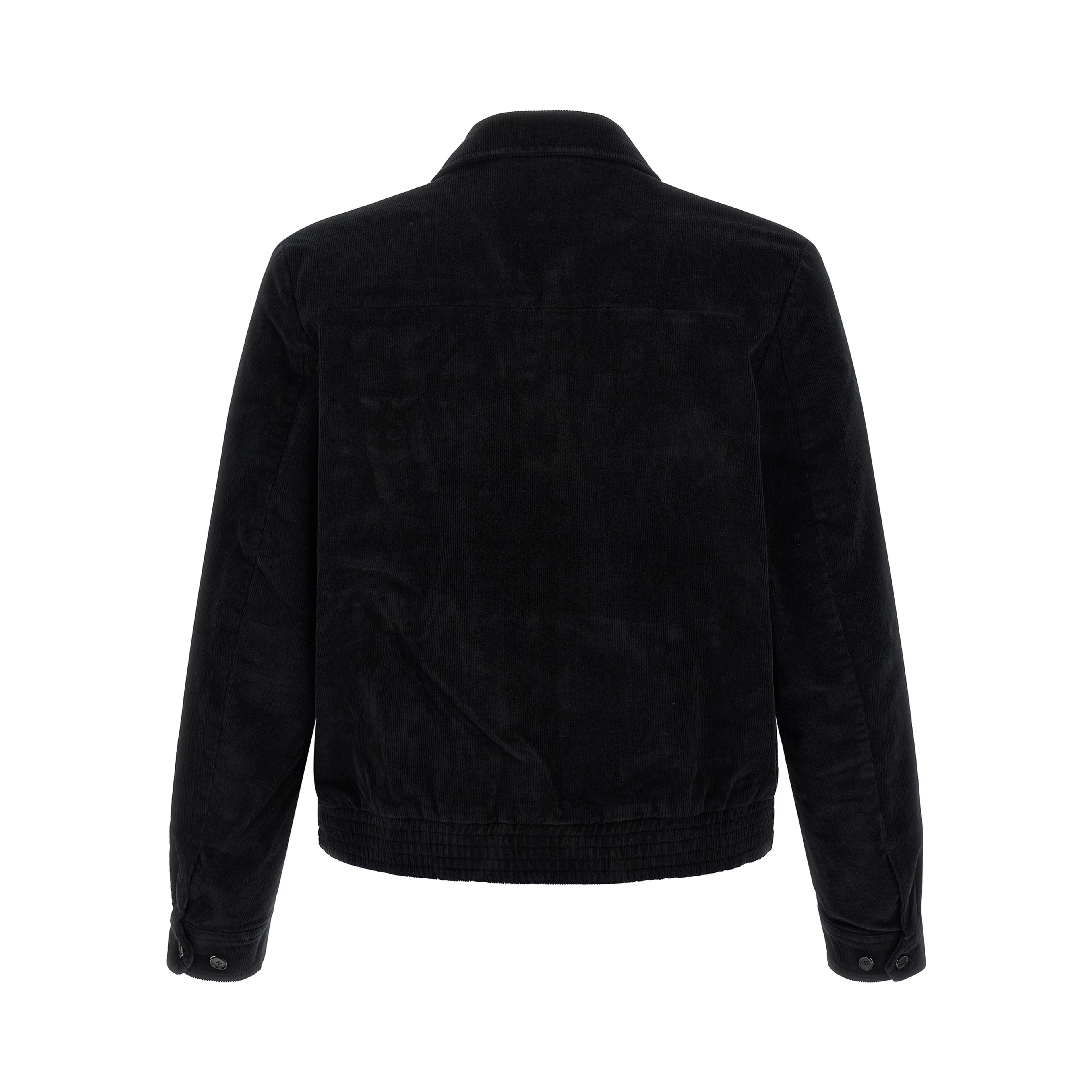 Black Cotton Full-Length Jacket