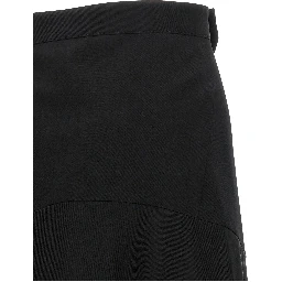 Black Wool Flared Pants
