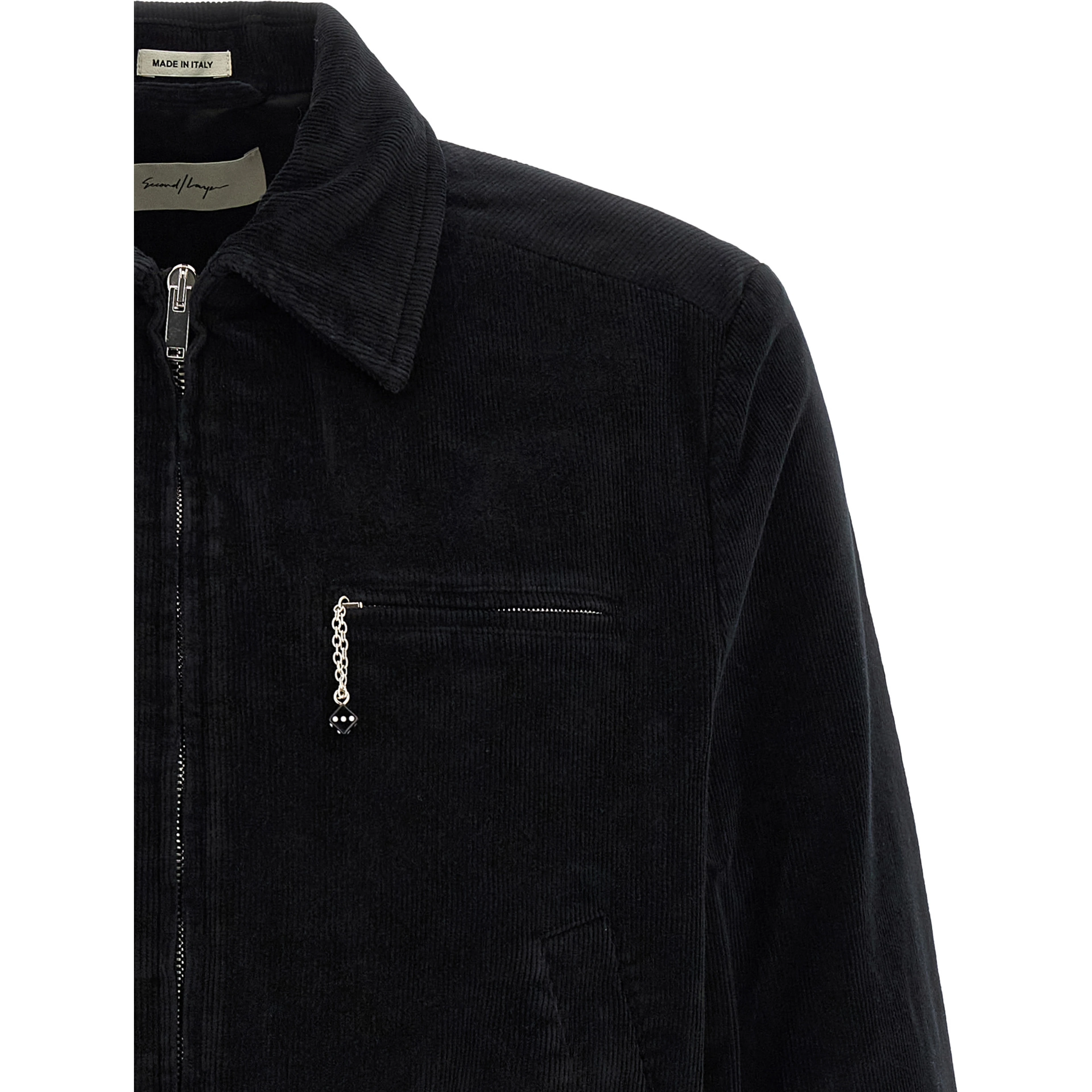 Black Cotton Full-Length Jacket