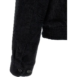 Black Cotton Full-Length Jacket