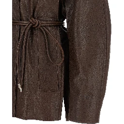Brown Lamb Leather Leather Jacket