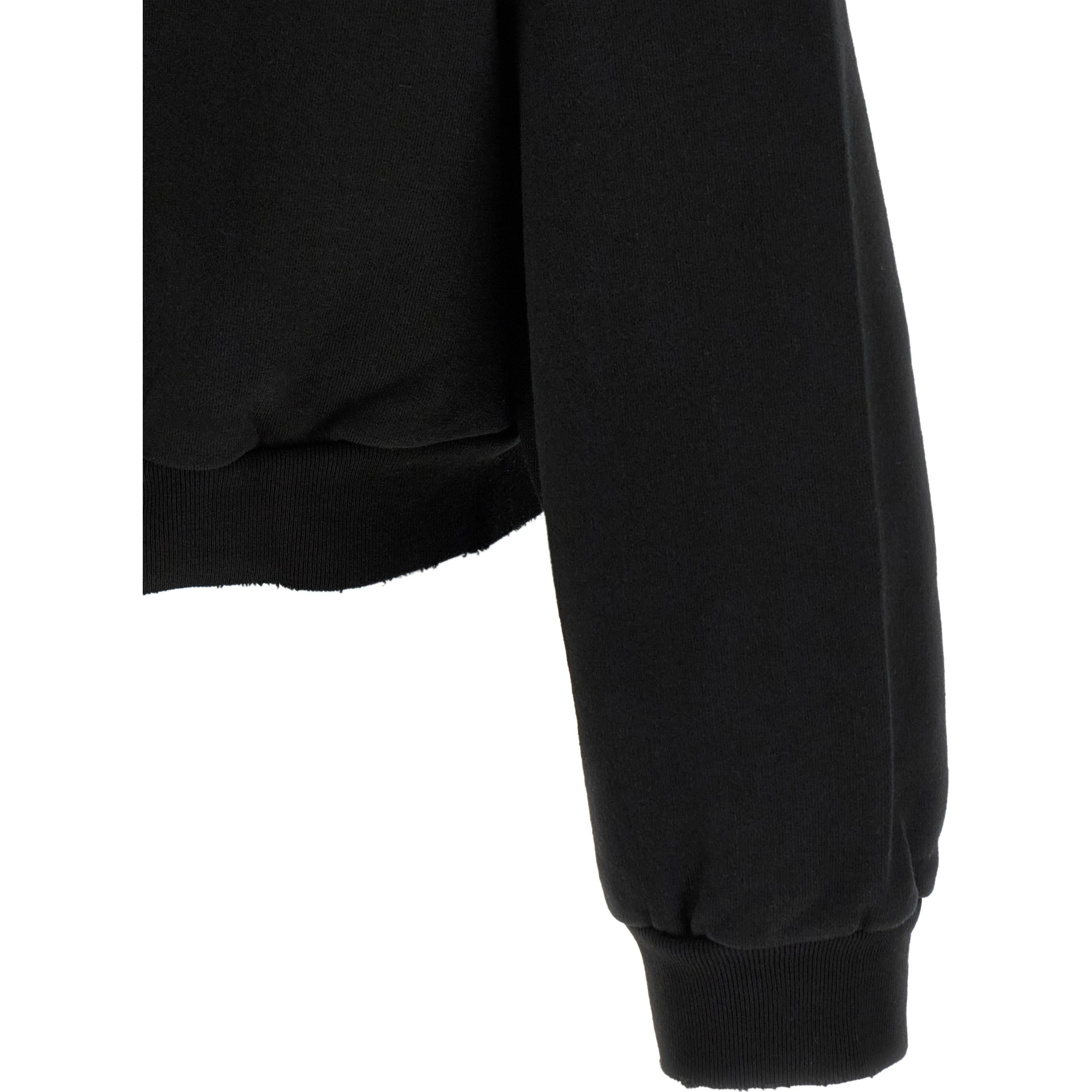 Black Cotton Sweatshirt