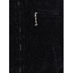 Black Cotton Full-Length Jacket