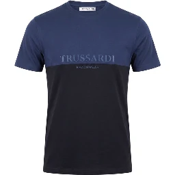 Blue Cotton Men T-Shirt