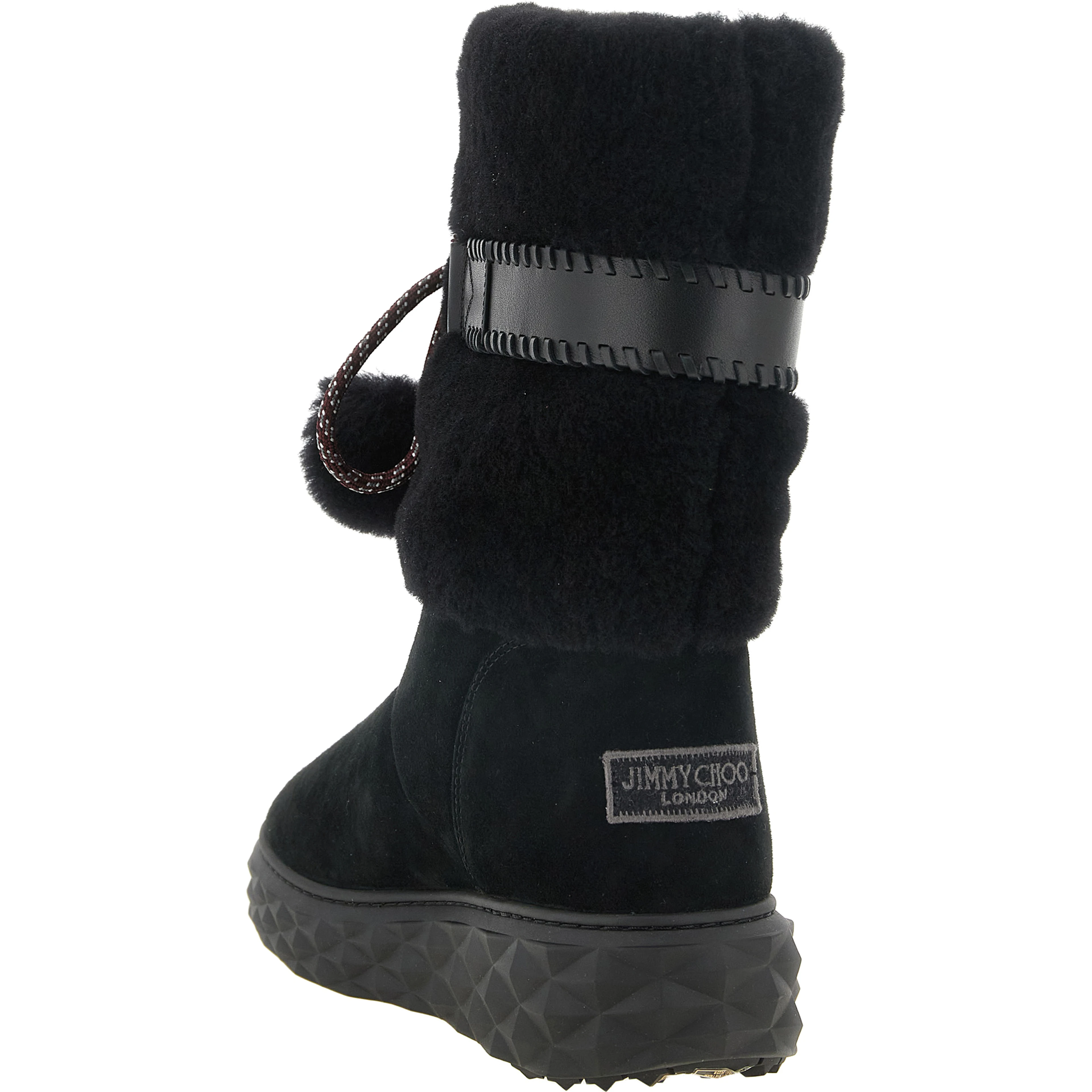 Black Lamb Leather Flat Boots