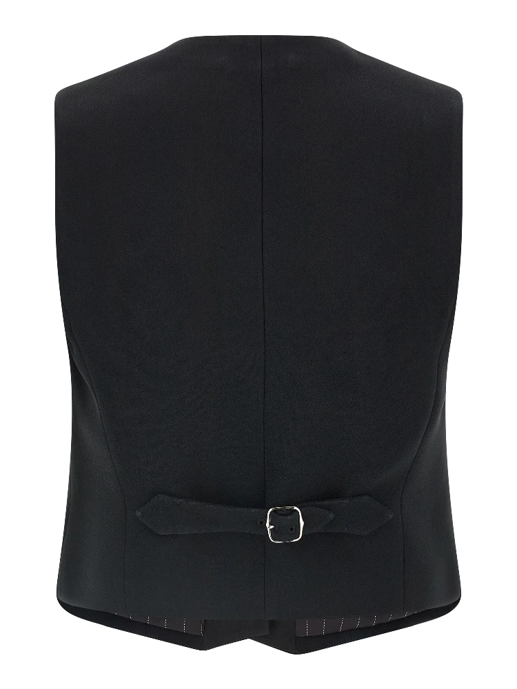 Black Viscose Sleeveless Jacket alternative