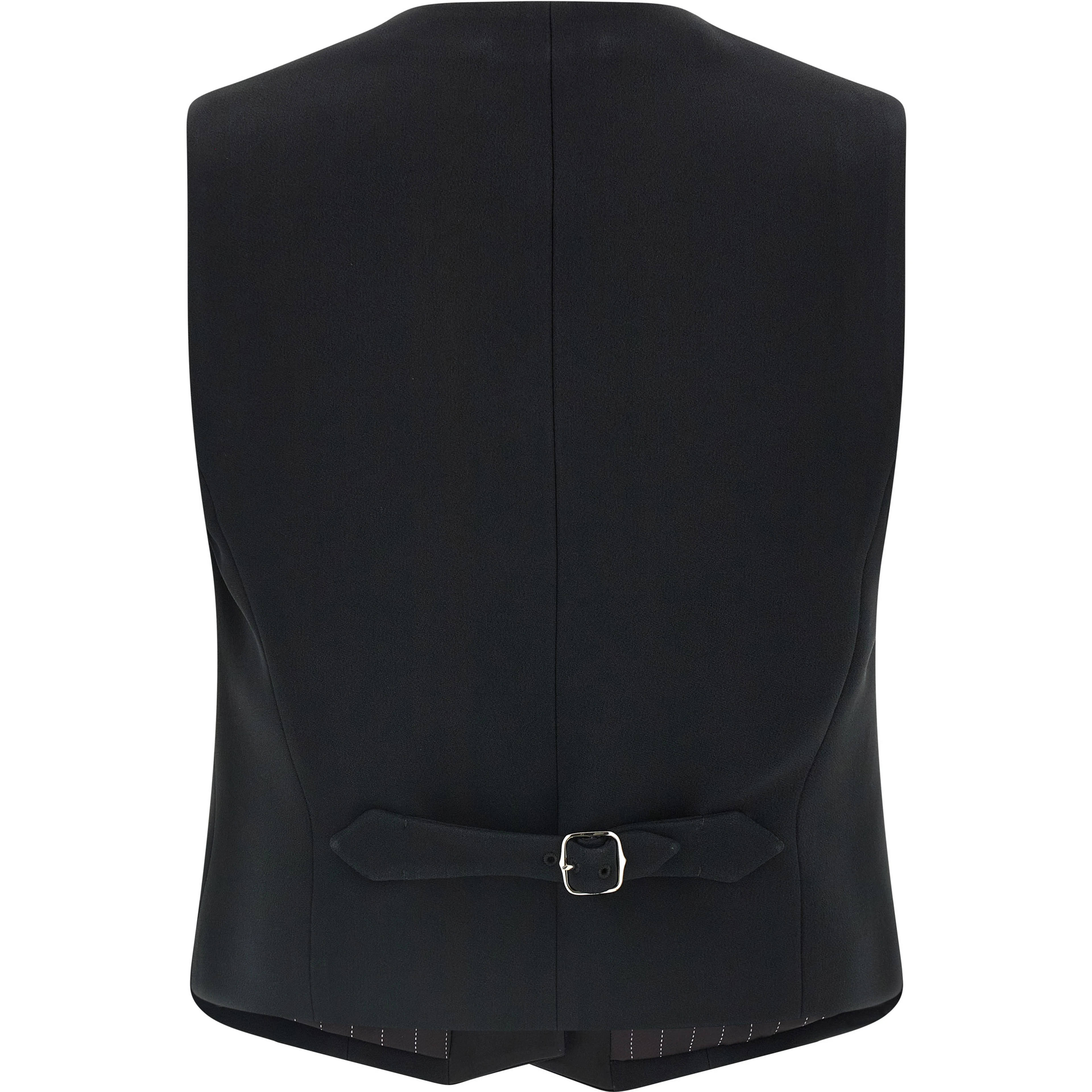 Black Viscose Sleeveless Jacket