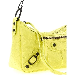 Multicolor Lamb Leather Shoulder Bag