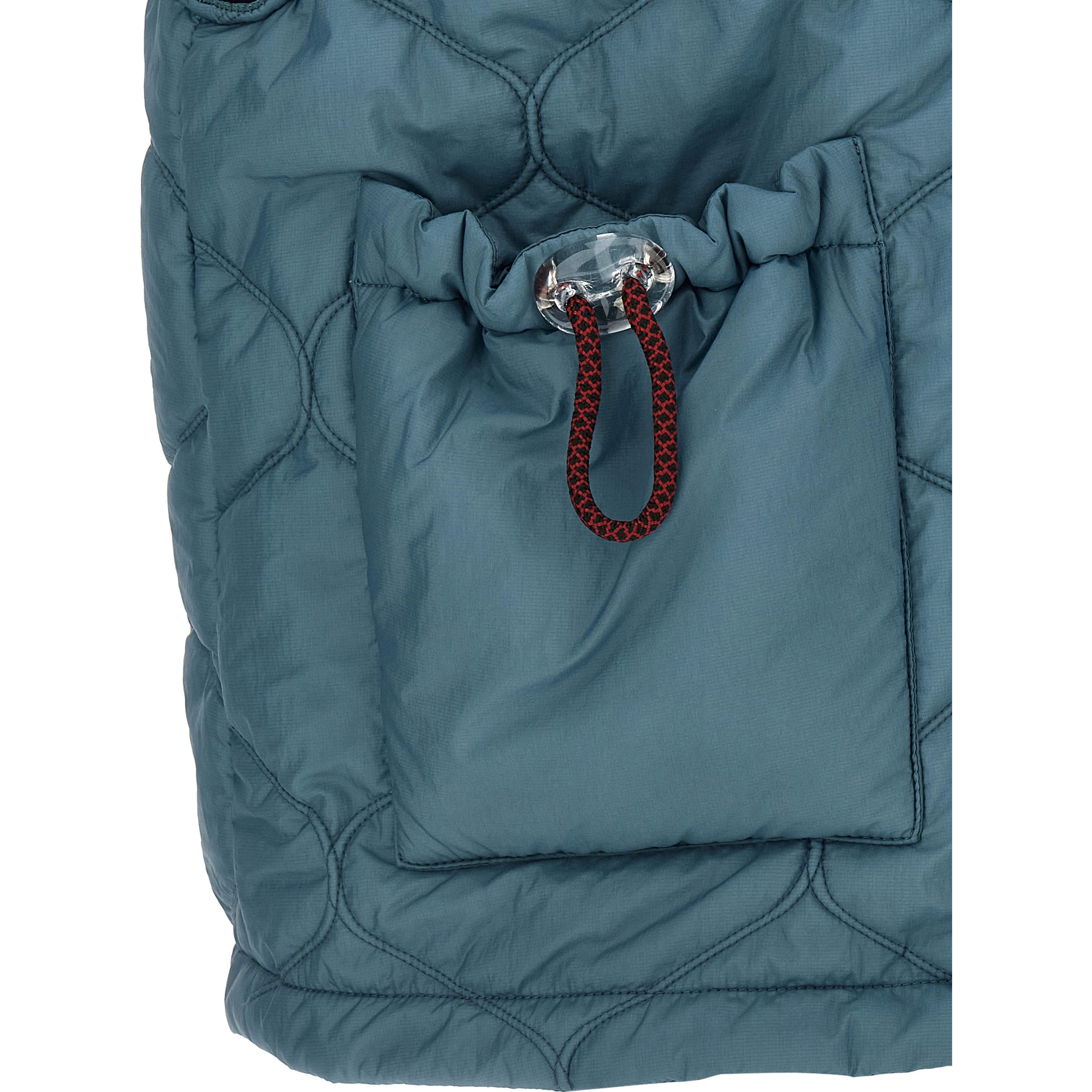 Blue Polyamide Sleeveless Jacket