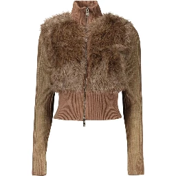 Brown Viscose Women's Sweater